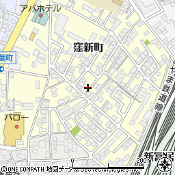 富山県富山市窪新町周辺の地図