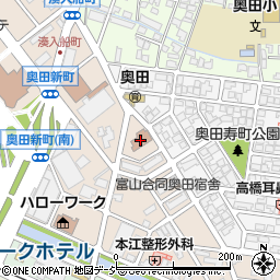 富山市奥田地区センター周辺の地図