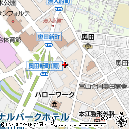 名鉄協商富山奥田新町駐車場周辺の地図