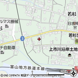 富山県中新川郡上市町若杉81周辺の地図