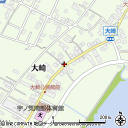石川県かほく市大崎リ周辺の地図