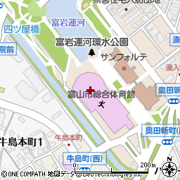 富山市総合体育館周辺の地図