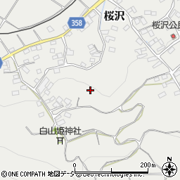 長野県中野市桜沢周辺の地図