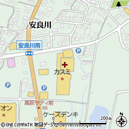 ホームセンターカンセキ高萩店周辺の地図