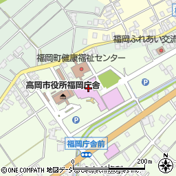 高岡市役所　図書館・スポーツ施設赤丸トレーニングセンター周辺の地図