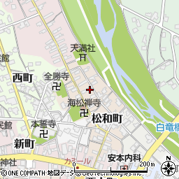 富山県上市町（中新川郡）栄町周辺の地図