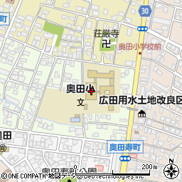 奥田小学校周辺の地図