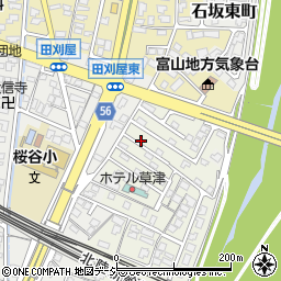 富山県富山市田刈屋新町周辺の地図