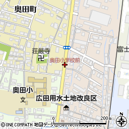 奥田小学校前周辺の地図