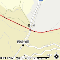 坂中峠周辺の地図