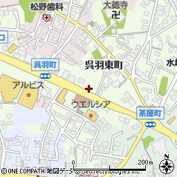 吉野家富山呉羽店周辺の地図