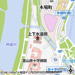 富山市役所　上下水道局料金課収納係周辺の地図