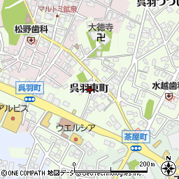 富山県富山市呉羽東町周辺の地図
