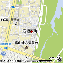 富山県富山市石坂東町周辺の地図