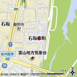 富山県富山市石坂東町周辺の地図