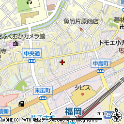 富山県高岡市中町周辺の地図