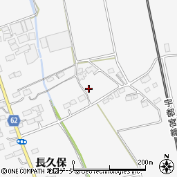 栃木県さくら市長久保周辺の地図