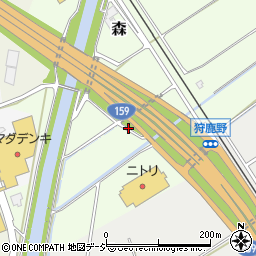 石川県かほく市森子周辺の地図