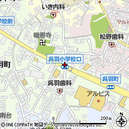 呉羽小口周辺の地図
