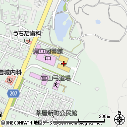富山県庁　経営管理部・関係富山県公文書館周辺の地図