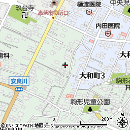 茨城県高萩市安良川34周辺の地図