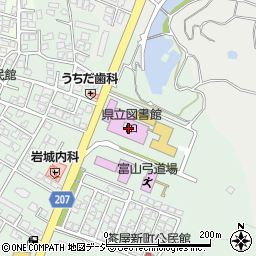 富山県立図書館周辺の地図