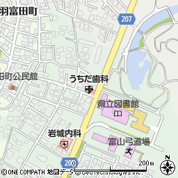 うちだ歯科医院周辺の地図