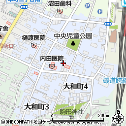 茨城県高萩市大和町周辺の地図