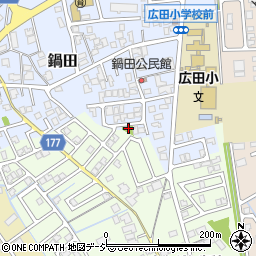 鍋田第3公園周辺の地図
