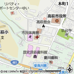 高萩市中央公民館周辺の地図