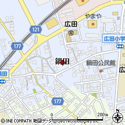 富山県富山市鍋田周辺の地図