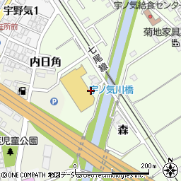石川県かほく市森ヨ周辺の地図