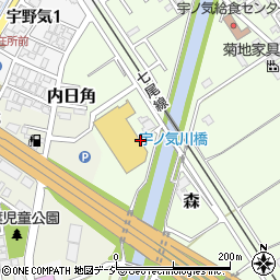 石川県かほく市森（ヨ）周辺の地図