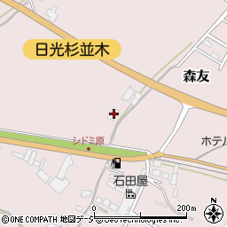 栃木県日光市森友1436-3周辺の地図
