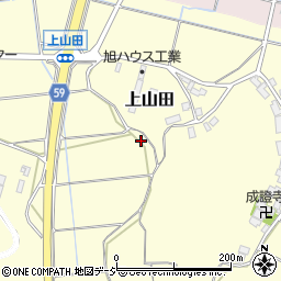 石川県かほく市上山田ロ周辺の地図