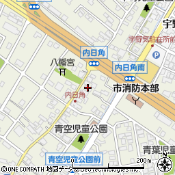 石川県かほく市内日角ニ12周辺の地図