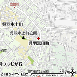 富山県富山市呉羽富田町周辺の地図