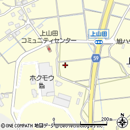 石川県かほく市上山田周辺の地図
