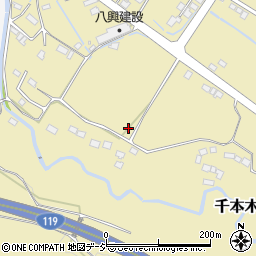 栃木県日光市千本木周辺の地図