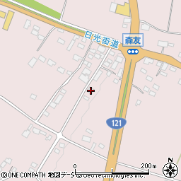 栃木県日光市森友488-1周辺の地図