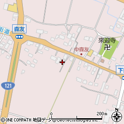 栃木県日光市森友297周辺の地図