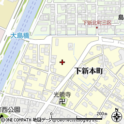 富山県富山市下新本町周辺の地図