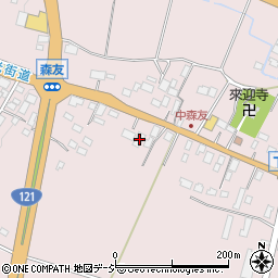 栃木県日光市森友506-1周辺の地図