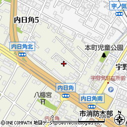 石川県かほく市内日角ム6周辺の地図