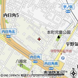 石川県かほく市内日角ム4周辺の地図