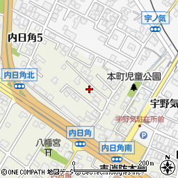 石川県かほく市内日角ム周辺の地図
