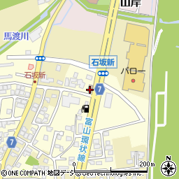 富山石坂郵便局周辺の地図