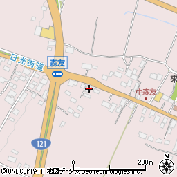 栃木県日光市森友510-1周辺の地図