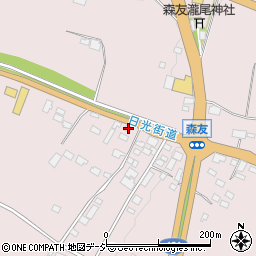 栃木県日光市森友565-1周辺の地図