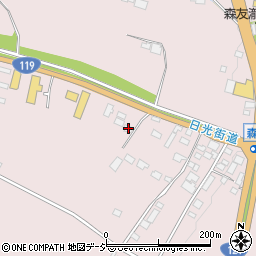 栃木県日光市森友601-3周辺の地図